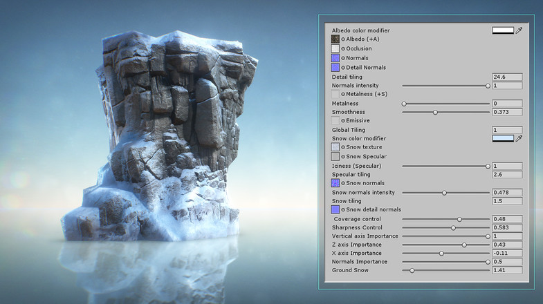 Unity3D着色器雪材质Snow Shader